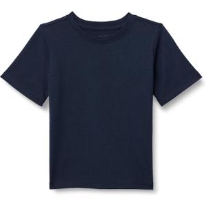 Amazon Essentials Boys Short-Sleeve T-Shirts (Large, Navy)