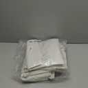 Beige White Linen Curtains 90 Inches Long 2 Panels Set, Modern Neutral Nursery Blackout Curtains for Kids Bedroom Thermal Drapes for Summer Heat Noise Reducing Hook Belt&Back Tab(W50 x L90)