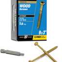 Power Pro Premium Exterior Wood Screws, #9 x 3 Inch All-Purpose Deck Screws for Outdoor Projects, T-25 Star Bit Included, Bronze, 74 Pieces | 48600V4