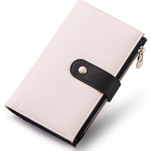 yiijay Wallet Women RFID Blocking Multi Cards Wallet Credit Card Holder for Women Large Capacity Lady Leather Trifold Travel Wallet with Pen Holder