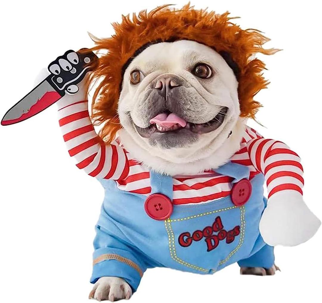 Pet Halloween Costume, Dog Funny Costume Halloween Cosplay Outfits Cute Clothes Adjustable Party Dress Up Apparel Accessories for Small Medium Large Dogs (Large)