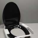YASFEL Standard Universal elongated Toilet Seat,Soft Close,Ergonomic Toilet Bowl Seat,Fits for Standard elongated with Thickened Plastic Lid (18.5'', Black)