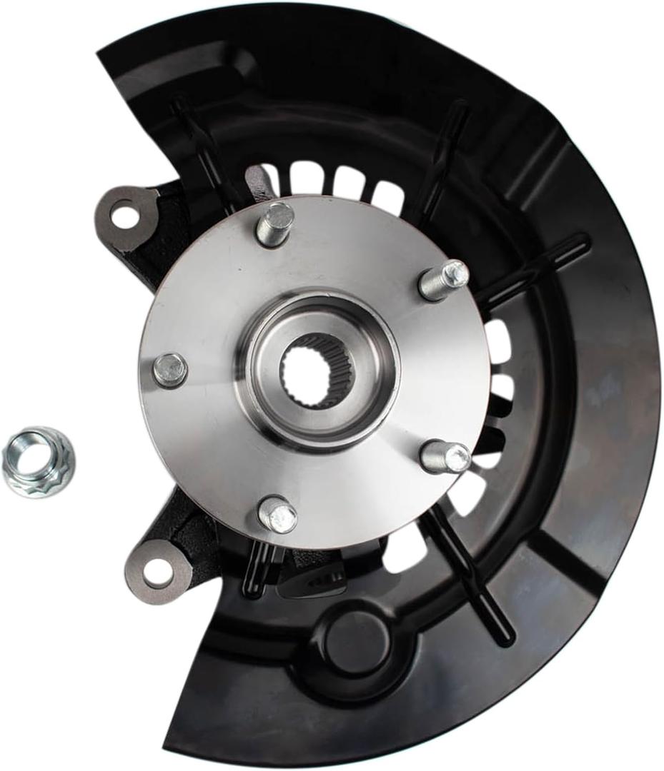 TRQ Front Left Steering Knuckle Assembly Black Driver Side Compatible with 2012-2017 Toyota Camry