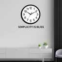 Rohioue 14 Inch Wall Clock Modern Battery Operated Silent Non Ticking Large Analog Clock for Living Room Office Home Bedroom Kitchen Bathroom(Black)