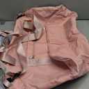 Travel Duffel Bag,Sports Tote Gym For Spirit Airlines Personal Item Bag 18x14x8 Foldable,Carry on Shoulder Expandable Weekender Overnight for Women,Pink