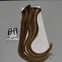 6PCS Clip in Hair Extensions Real Human Hair Short Clip in Extensions for Women Short Straight Hairpieces to Add Volume and Highlights 12 Inch Medium Brown & Dark Blonde