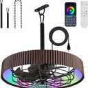 20" Outdoor Ceiling Fan with Light, IP65 Waterproof Gazebo Fan