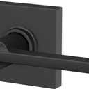 Schlage F10 LAT 622 COL Latitude Collins Passage Lever for Interior Hall and Closet, Matte Black