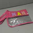 1 PCS American Mahjong Bag - Empty Mahjong Tiles Bag Only with Zippered & Letters, Case Only(Hot Pink,Moh-jong)