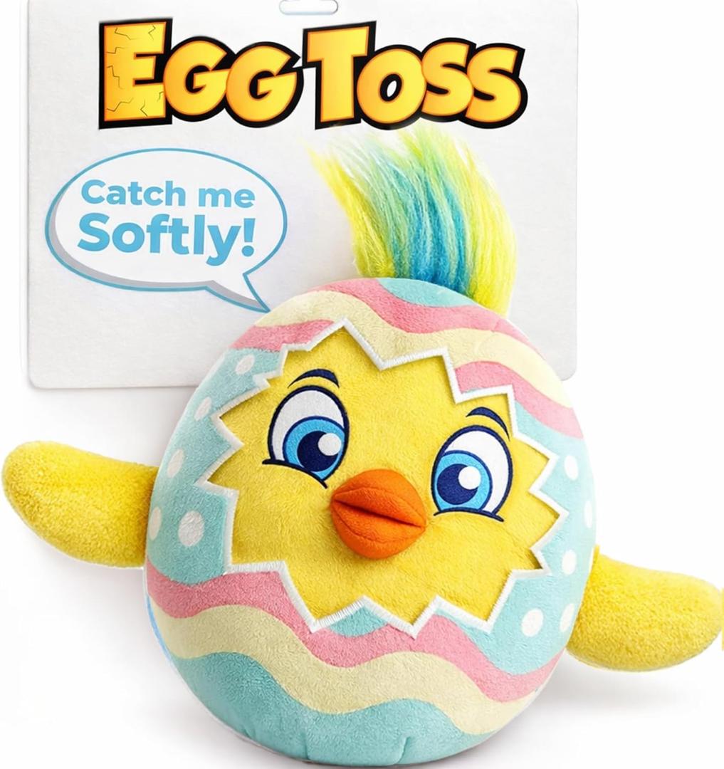 Move2Play, Easter Egg Toss Kids Game | Easter Basket Stuffer & Gift for Kids Ages 3-8+ | Hilarious Indoor/Outdoor Game | Fun Easter Toy for Toddlers, Boys & Girls
