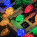 AWQ 100LED 81 FT C9 Christmas String Lights Plug in Fairy Twinkle String Lights 8 Modes Timer Function Waterproof Extendable for Indoor Outdoor Wedding Party Christmas Decoration (100, Multicolor)