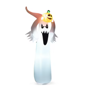  6-ft Pre-Lit White Ghost Inflatable for Indoor/Outdoor Halloween Decorations