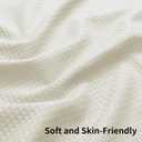 Colorful Star 256GSM Waffle Weave Heavy Duty Shower Curtains, No Hook Shower Curtain with Snap in Fabric Liner, Hotel Style Waterproof Bathroom Curtain Set, 72 x 75 Inch, Ivory