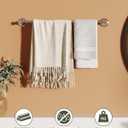 Towel Bar 24inch, Stainless Steel Bathroom Towel Rack Wall Mounted, Heavy Duty Towel Rod, Towel Holders for Bathroom, Kitchen (Chrome)