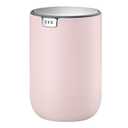 EKO Mini Desk Trash Can with Swing-Top Lid 0.4 Gallon Small Table Round Wastebasket for Office, Home, Car (Pink)