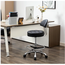 FIRAVOE Ergonomic Drafting Chair (Adjustable Height 20-27 inch) (Quiet Wheels and Aluminum Base) Black Work Stools with Wheels (Black)