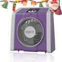 HEATIT Space Heater for Indoor, Digital Display with Thermostat, 1- 12H Timer, Fan Mode,1500W/750W, Electric Space Heater for Office, Bedroom, Violet, 10.6"Dx7.0"W x 11.8"H