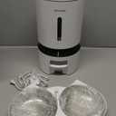 PETLIBRO Automatic Cat Food Dispenser for 2 Pets 5L Auto Dog Feeder Dry Food Dispenser with Splitter & 2 Stainless Bowls, 10s Meal Call and Timer Setting 50 Portions 6 Meals Per Day, Dual Tray Feeder (White)