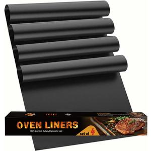 Oven Liners for Bottom, Large Thick Heavy Duty 100% Non-stick Reusable Teflon Mat, Baking Mat for Electric, Gas, Toaster Ovens, Grills, Kitchen Friendly Cooking Accessory (17 * 25 inch)