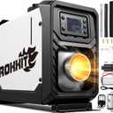 ROKKIT 8KW Diesel Heater, 110V/12V All-in-One Diesel Air Heater, Portable Diesel Heater with LCD Monitor & Remote Control, Fast Heating Low Noise Diesel Parking Heater for Tent, Car, RV, Camper