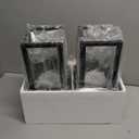 BesLowe Solar Wall Lights Outdoor, Aluminum Dusk to Dawn LED Porch Light, 3000K/5000K Adjustable, Wireless Exterior Lighting Fixtures Solar Wall Lantern Sconce Light for Outside Garage, 2-Pack