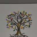 Moxweyeni Metal Tree Wall Sculpture Gold Tree Home Decoration Multi Colored Leaf Art Handcrafted Branches of Nature Life Hanging Sign for Outdoor Indoor Home Decoration