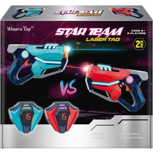 Laser Tag Set of 2, Lazer Tag Game with LED Score Display Vests for Kids,Teens & Adults, Birthday Gift Toys for Kids Ages 8 9 10 11 12+Year Old Boy & Girls