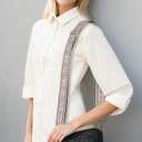 2 x Wide Purse Strap Replacement Crossbody Shoulder Bag Strap Adjustable Handbag Strap Replacement Belts Gold Hardware (Purple)