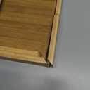 Fibogollo 2 Pack Bamboo Bed Tray Table with Folding Legs,Breakfast Trays,Serving Tray for Food and Snack,Laptop Trays for Working(Natural) 