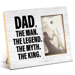 Yuzi-n Daddy Gift From Son, Best Father Gift, Birthday Christmas Father's Day Gifts for Dad, Daddy Wood Picture Frame for 4x6 Inches Photo