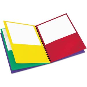 Oxford, Elegant Stripe Eight-Pocket Organizer, Embossed Leather Grain, Assorted Colors