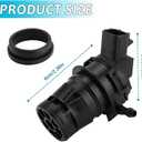 Windshield Washer Pump, Standard Windshield Wiper Fluid with Grommet, Front Washer Fluid Wiper Pump Compatible with Toyota, Lexus, Subaru, Mazda, Nissan, Acura, Honda Replace#85330-60190 85330-AE010