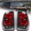 Pair Tail Lights Rear Lamp Assembly Compatible With 2002-2009 Chevy Trailblazer Left Driver Side + Right Passenger Side 15131579 15131578