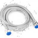 Arofa Stainless Steel Bidet Hose - 47 Inch Handheld Sprayer with Nylon Braided PVC Inner Hose for G 1/2 Connector, Chrome