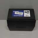 Oxford Plastic Index Card Box, 5 x 8 Inches, 500 Card Capacity, Black (01581)