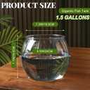 Geelin 1.5 Gallon Plastic Fish Tank Large Bowl Shatterproof with Crystal Clear Clarity for Terrarium, Flower Vase Centerpiece Gift for Fish Lovers (Round)