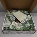 Lambs Ear Wreaths for Front Door Year Round Outside, 20'' Artificial Spring Summer Wreath with Peony Buffalo Bow Green Handmade Farmhouse Home Decor