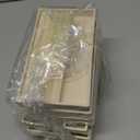 8 Pack Stackable Jewelry Organizer Tray Velvet Jewelrry Storage Drawer Insert Earring Stacking Trays for Dresser 18 Grids (Beige)