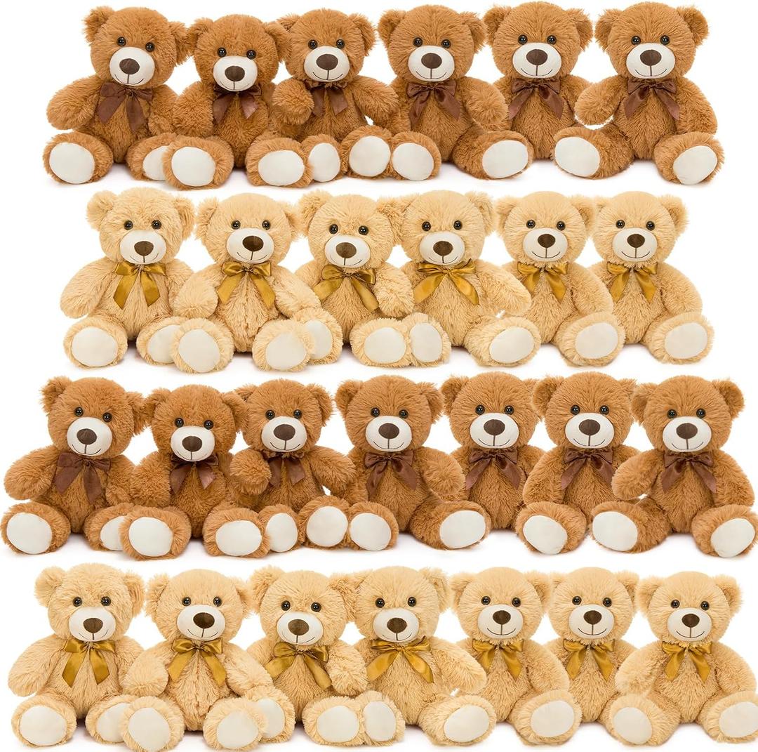 MorisMos 26 Pack Bulk Teddy Bears Stuffed Animals,14" Small Stuffed Bear