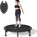 ZCMHAXJ Foldable Mini Trampoline, 36" Rebounder Trampoline for Adults & Kids, 440lbs Capacity Indoor Fitness Workout Exercise Equipment