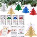15 Set Christmas Coworker Gifts Bulk Coworker Christmas Ornaments Hanging Xmas Tree Shaped Ornaments with Box Xmas Appreciation Gifts for Employee Staff Team Tree Decoration