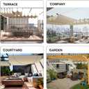 ECOOPTS 3'x16' Retractable Waterproof Wave Sun Shade Canopy Pergola Cover Shade Sail Awning for Outdoor Patio Porch Garden Deck Backyard (Beige), 3'x16' Standard Size