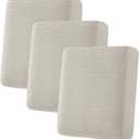 H.VERSAILTEX Super Stretch Individual Seat Cushion Covers  Sofa & Couch Cushion Slipcover Sets  Thick Jacquard Textured Twill Fabric (3 Piece, Island Fossi)