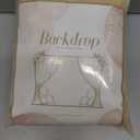 10x10ft Champagne Tulle Backdrop Curtain with Lights String for Parites, Sheer Backdrop Curtains for Wedding Baby Shower Birthday Party Photo Shoot Decorations (10ft x 10ft(2 Panels 5*10ft))