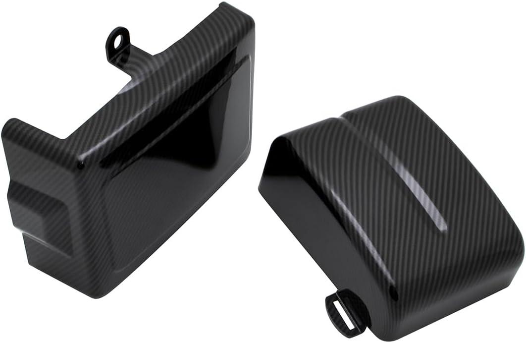 Motorcycle Left & Right Battery Fairing Covers Side Panel Oil Tank Cover For Harley Dyna Fat Bob, Super Glide, for Wide Glide, Switchback (2006-2017) Harley Dyna Street Bob (2006-2014)(Carbon)