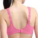 Champion Women's Sports Bra, High-Impact, Maximum Support, Breathable, Moisture-Wicking Fabric (Pink, S)