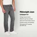 Amazon Essentials Men's Low Stretch Straight-Fit Jeans (Gray)