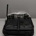 3-in-1 Convertible Folding Wagon Cart with Bench Seat & Storage - 500lbs Heavy-Duty Utility Wagon, 180L Capacity All-Terrain Wheels for Camping, Beach, Sports, Garden (Black)