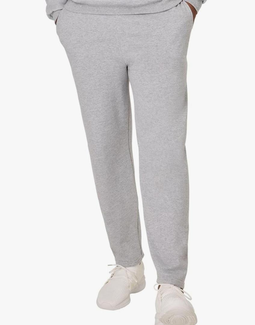 Hanes Men's EcoSmart Sweatpants, Athletic Lounge Pants with Pockets, Open Hem Bottom, Fleece Pants , Large