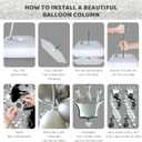 SINBEE Balloon Arch Stand, Balloon Arch Kit of 2, 7 Feet Height Adjustable Metal Balloon Column Stand for Party Decorations Wedding Birthday, Graduation Party Decoration, Baby Shower, Silver